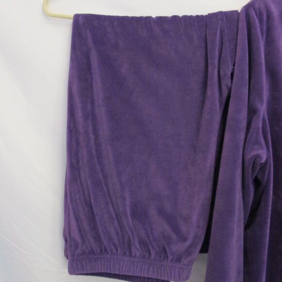 Vicki Wayne purple velour pant set PXL - Picture 4 of 6